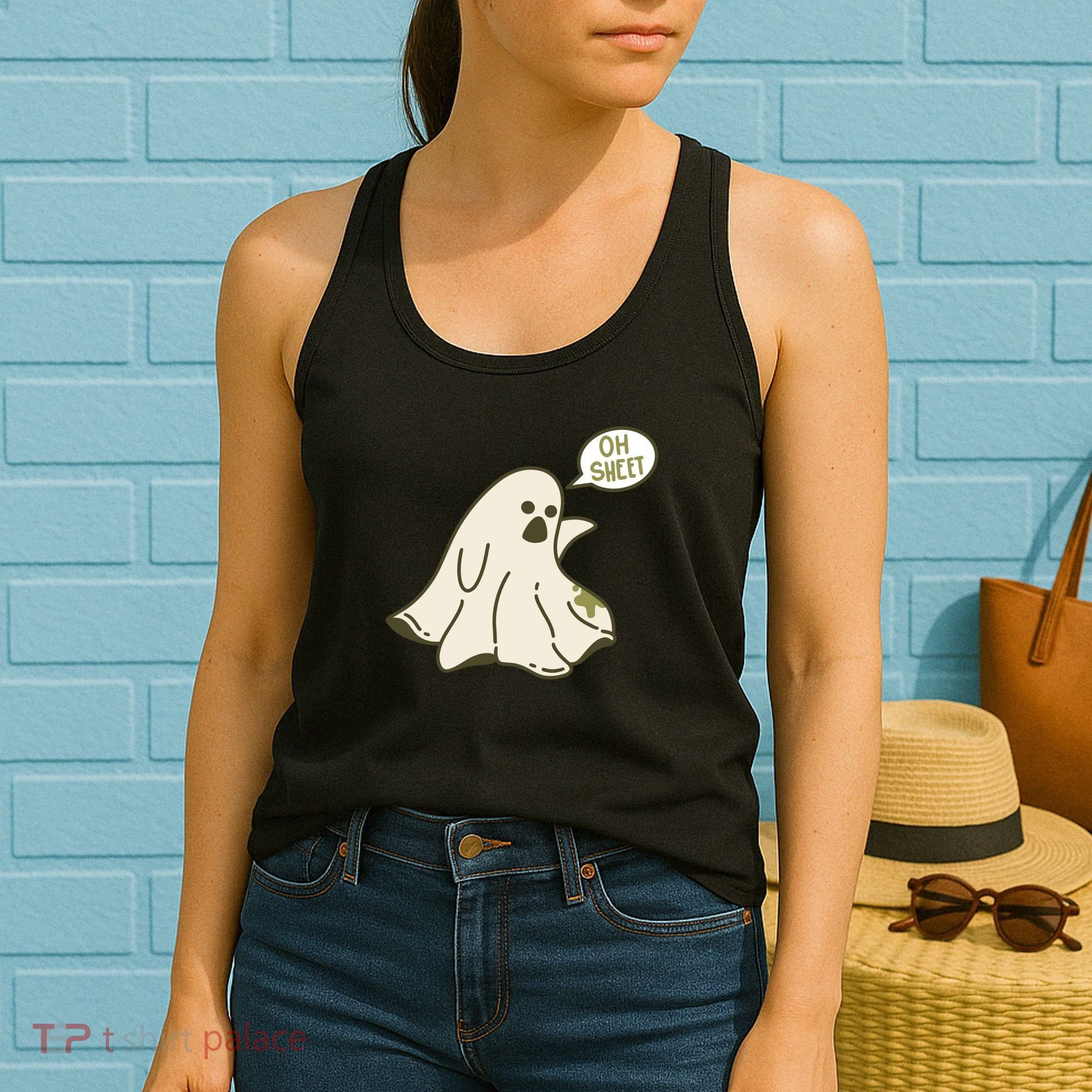 Oh Sheet Ghost Funny Women's Tank Top