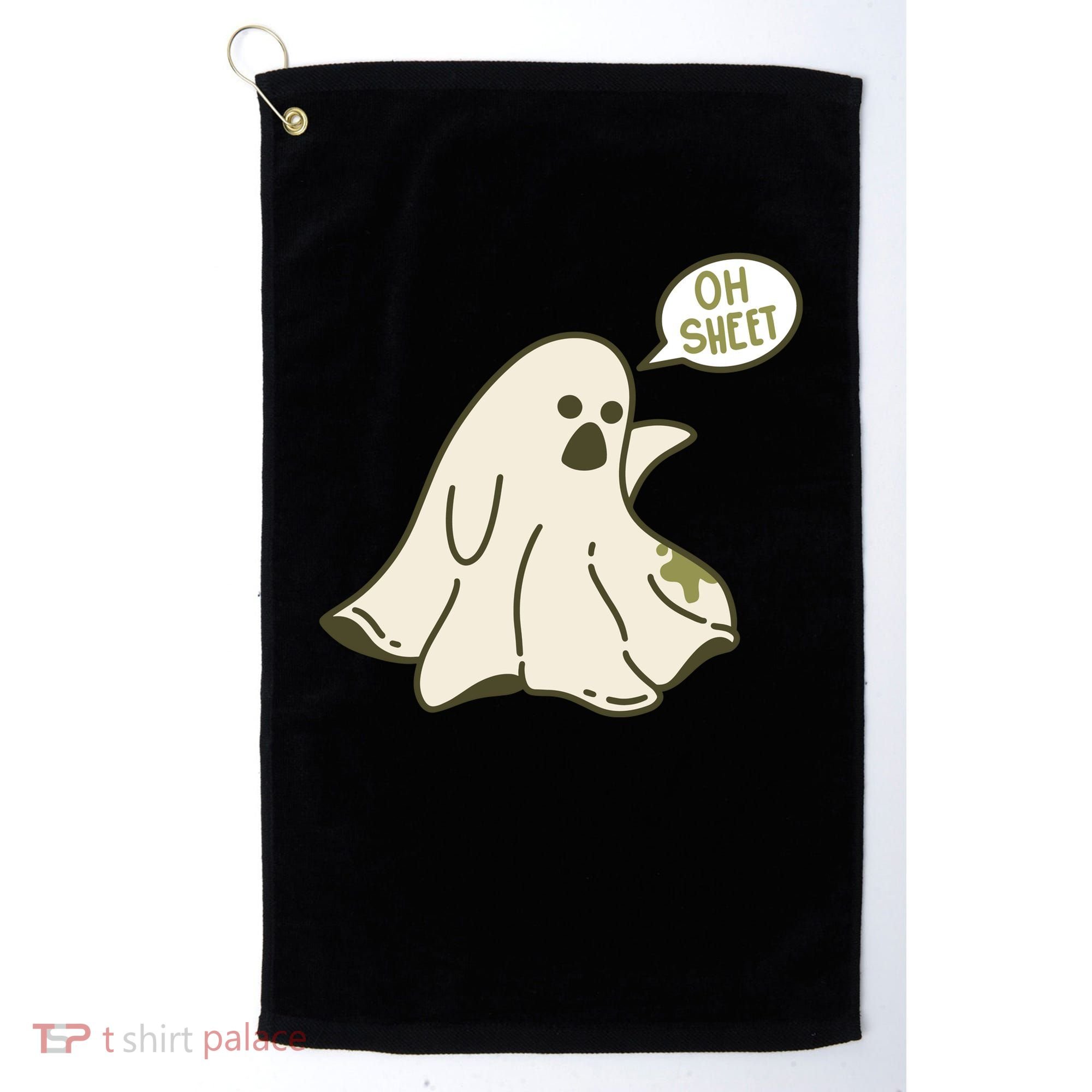 Oh Sheet Ghost Funny Golf Towel