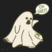 Oh Sheet Ghost Funny Golf Towel thumb 3