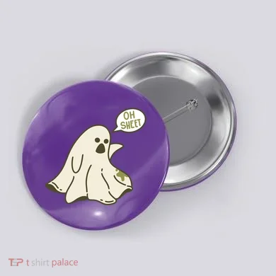 Oh Sheet Ghost Funny Button