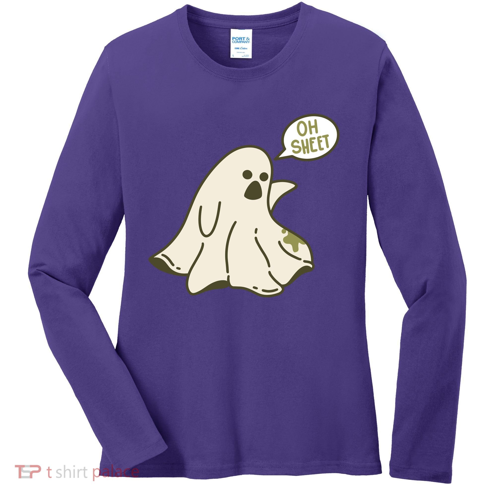 Oh Sheet Ghost Funny Women's Long Sleeve Shirt