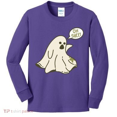 Oh Sheet Ghost Funny Kids Long Sleeve Shirt