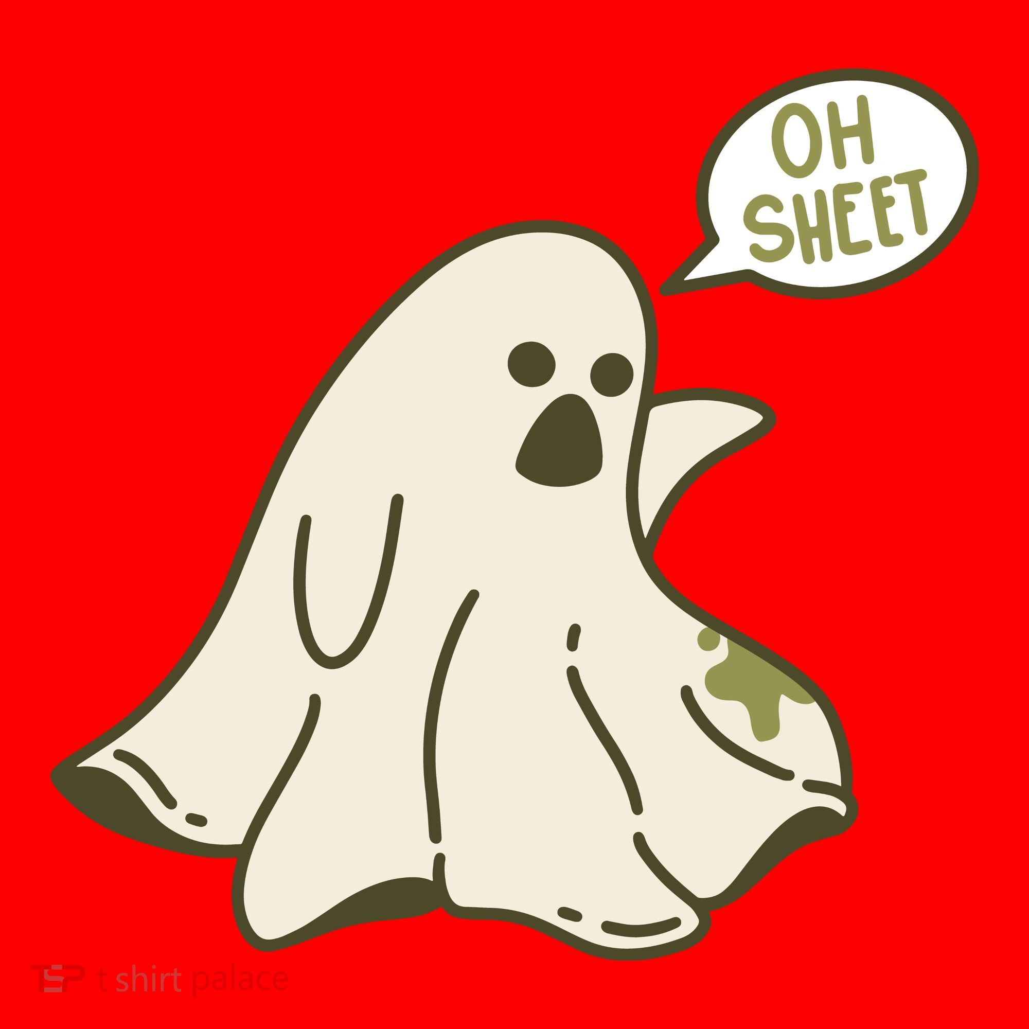 Oh Sheet Ghost Funny Santa Hat
