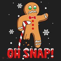 Oh Snap Gingerbread Christmas Xmas Happy Holiday Gift Women's Sweatshirt thumb 2