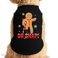 Oh Snap Gingerbread Christmas Xmas Happy Holiday Gift Doggie Tank thumb 0