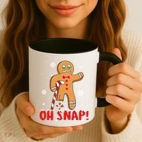 Oh Snap Gingerbread Christmas Xmas Happy Holiday Gift Coffee Mug thumb 3