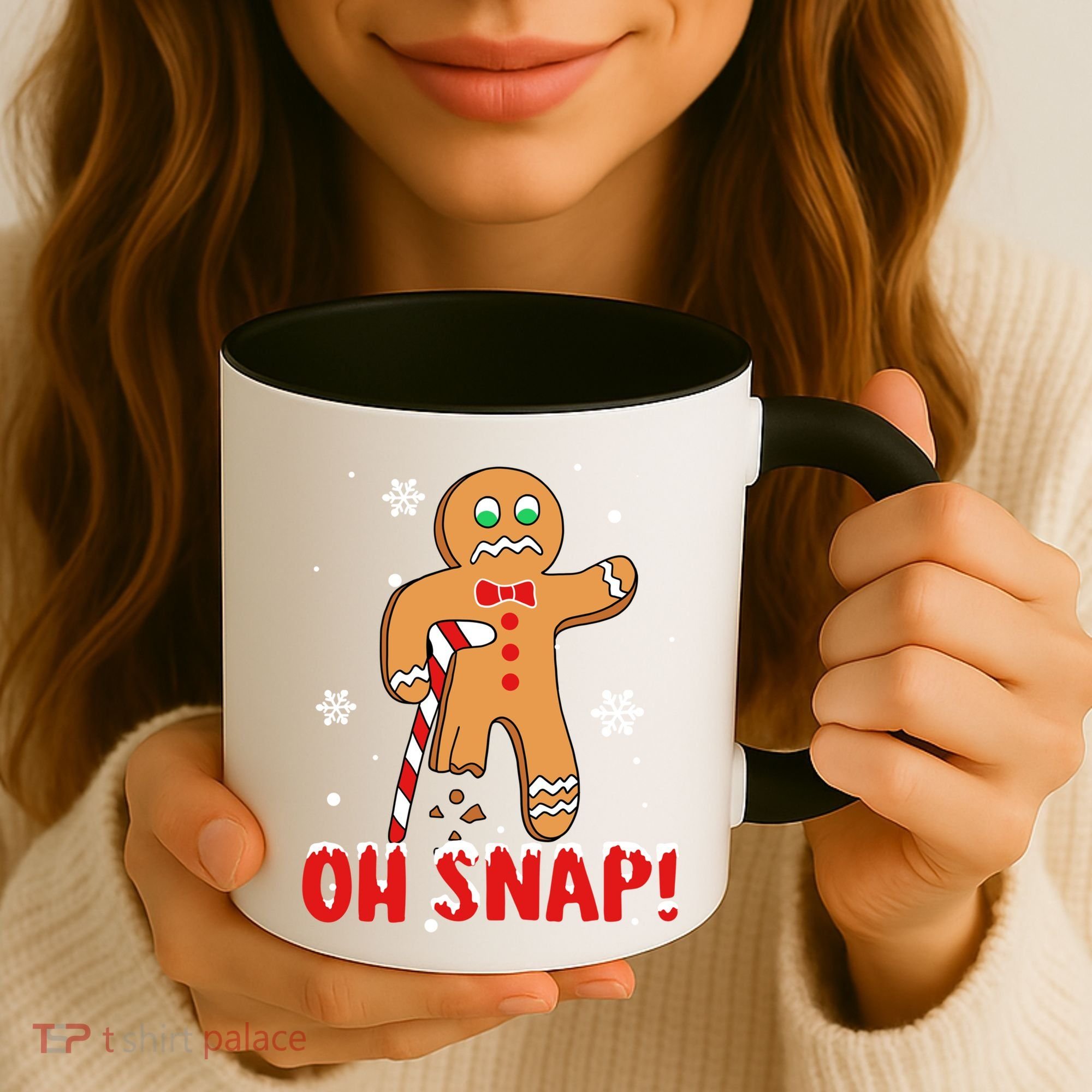 Oh Snap Gingerbread Christmas Xmas Happy Holiday Gift Coffee Mug