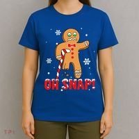 Oh Snap Gingerbread Christmas Xmas Happy Holiday Gift T-Shirt thumb 4