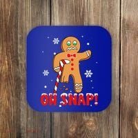 Oh Snap Gingerbread Christmas Xmas Happy Holiday Gift Coaster thumb 0