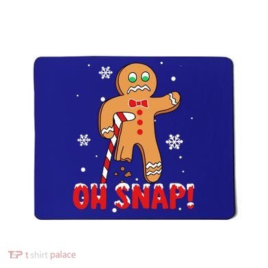 Oh Snap Gingerbread Christmas Xmas Happy Holiday Gift Mousepad