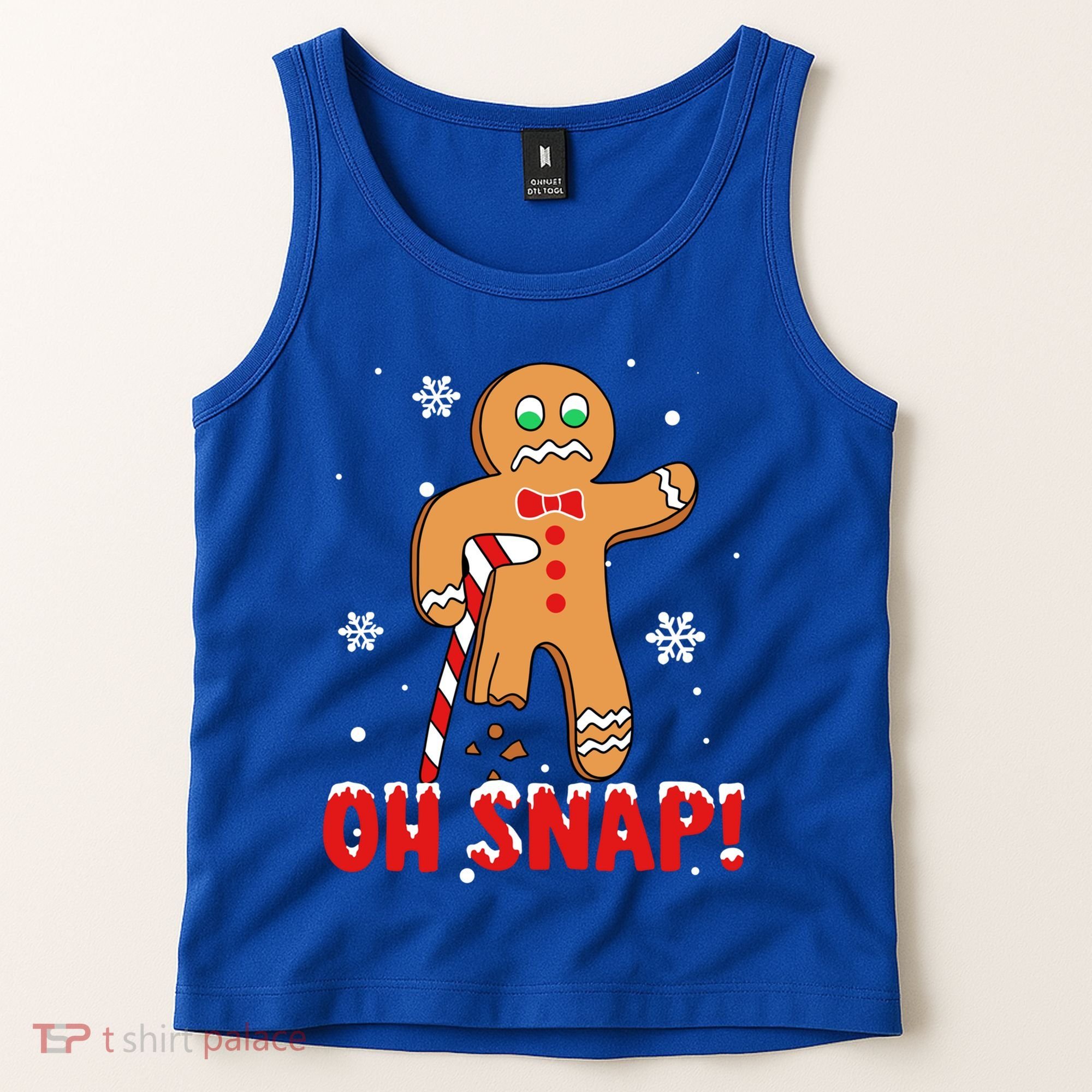 Oh Snap Gingerbread Christmas Xmas Happy Holiday Gift Tank Top
