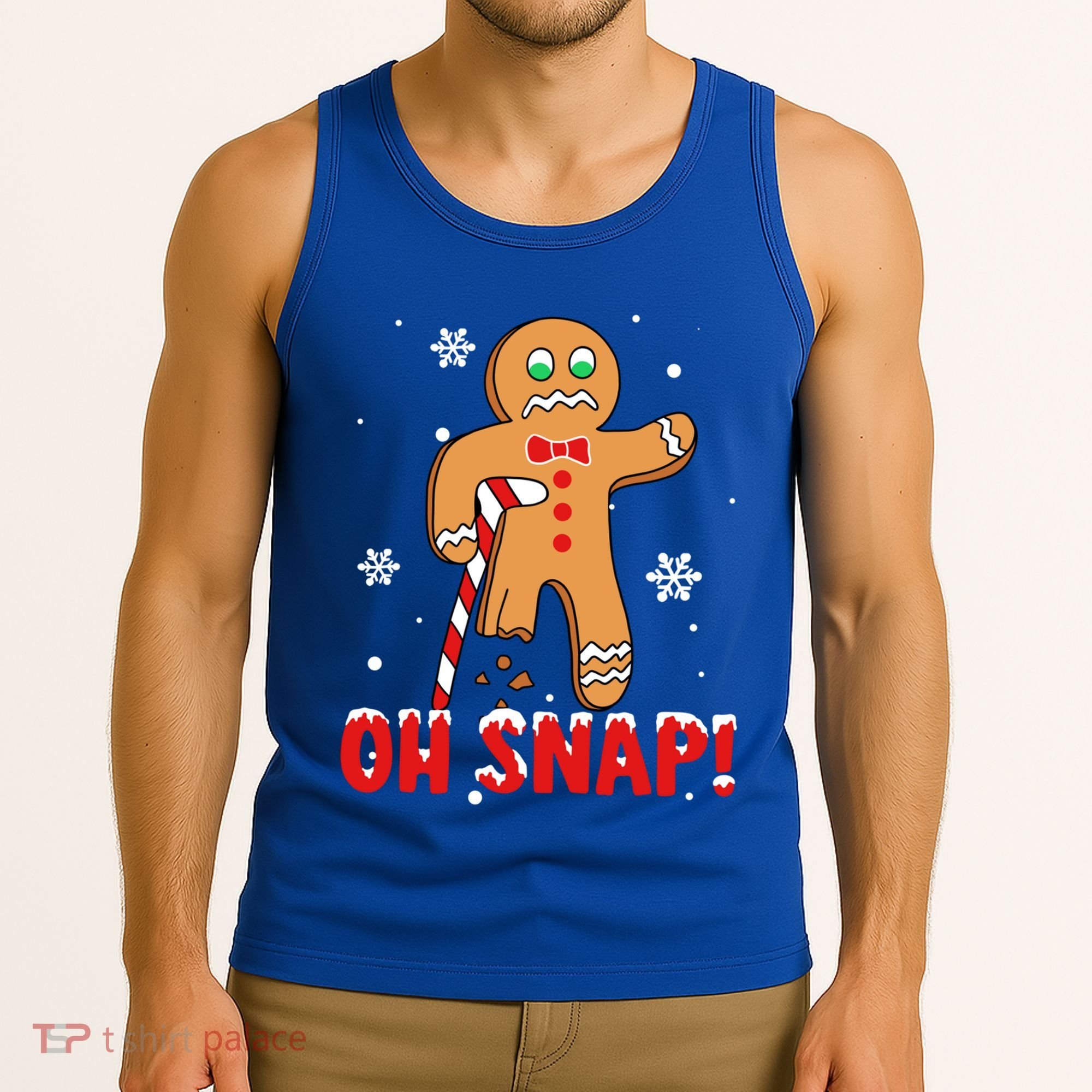 Oh Snap Gingerbread Christmas Xmas Happy Holiday Gift Tank Top