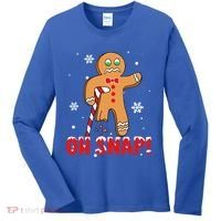 Oh Snap Gingerbread Christmas Xmas Happy Holiday Gift Women's Long Sleeve Shirt thumb 0
