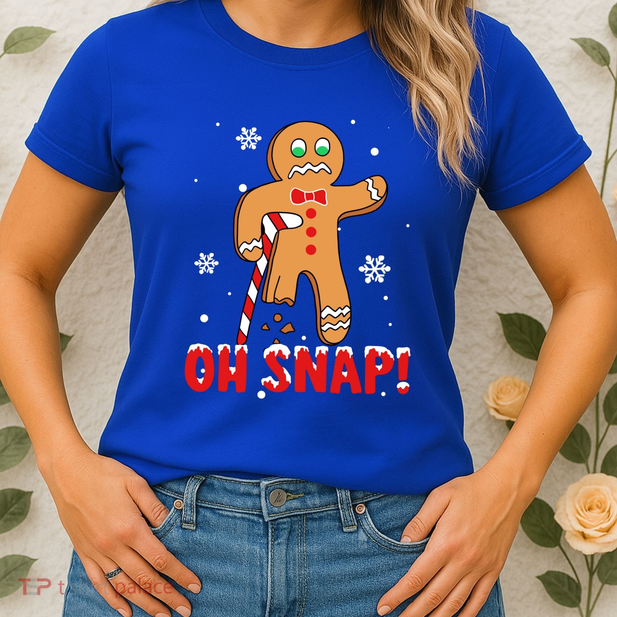 Oh Snap Gingerbread Christmas Xmas Happy Holiday Gift Women's T-Shirt