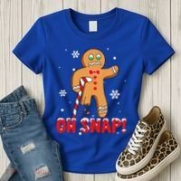 Oh Snap Gingerbread Christmas Xmas Happy Holiday Gift Women's T-Shirt thumb 3