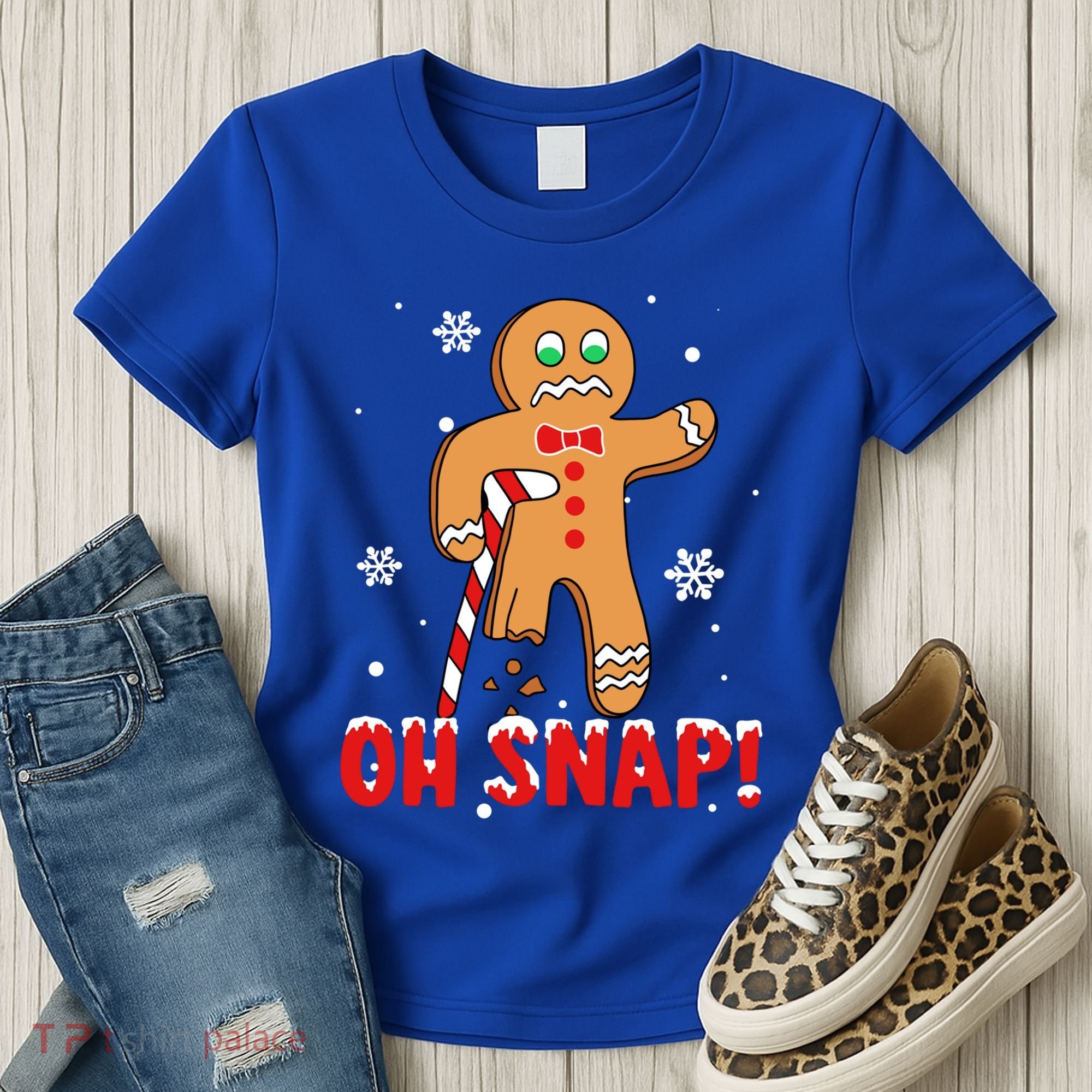 Oh Snap Gingerbread Christmas Xmas Happy Holiday Gift Women's T-Shirt