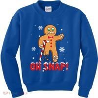 Oh Snap Gingerbread Christmas Xmas Happy Holiday Gift Kids Sweatshirt thumb 0