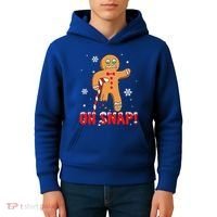 Oh Snap Gingerbread Christmas Xmas Happy Holiday Gift Kids Hoodie thumb 4