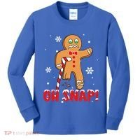 Oh Snap Gingerbread Christmas Xmas Happy Holiday Gift Kids Long Sleeve Shirt thumb 0
