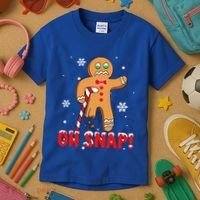 Oh Snap Gingerbread Christmas Xmas Happy Holiday Gift Kids T-Shirt thumb 3