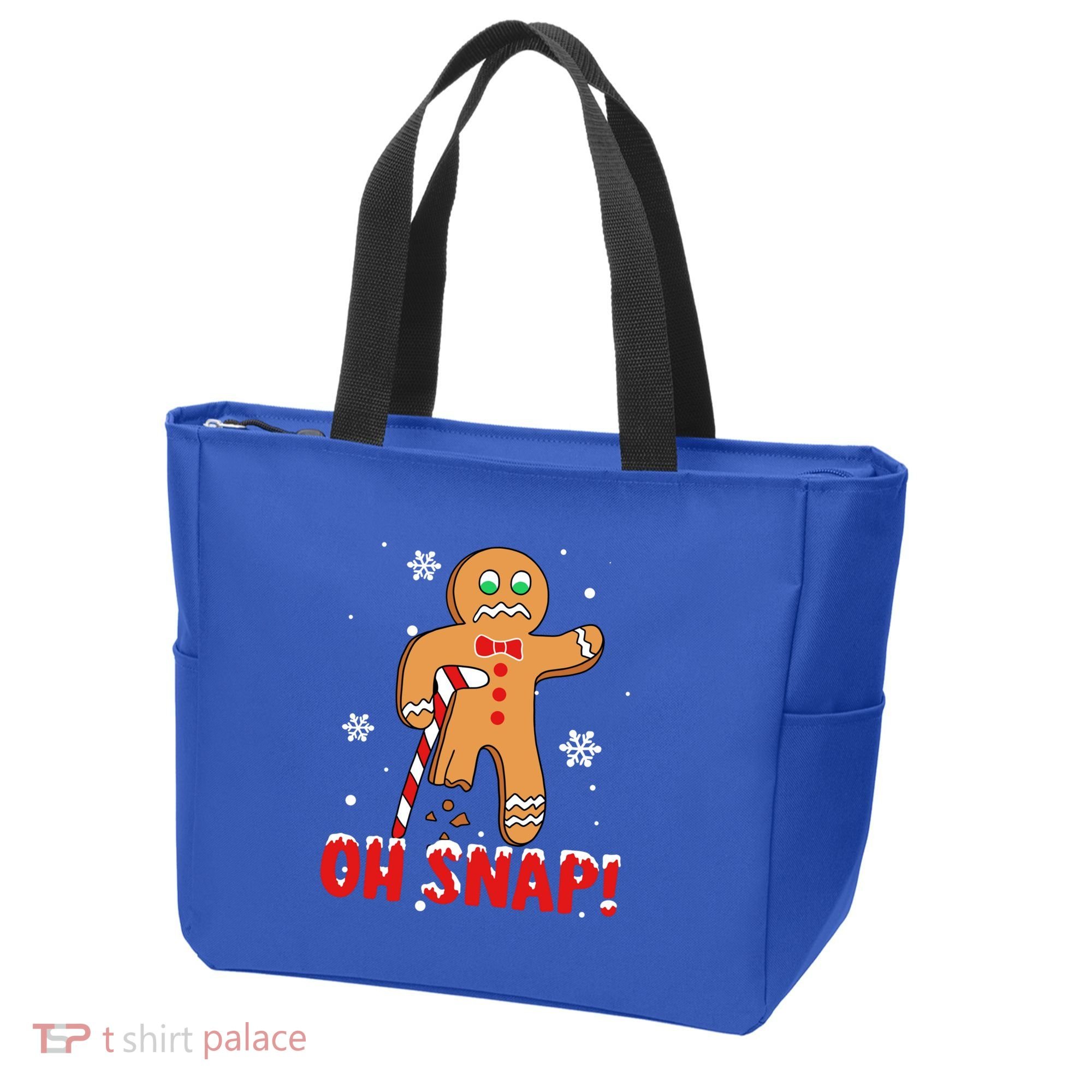 Oh Snap Gingerbread Christmas Xmas Happy Holiday Gift Tote Bag