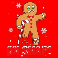 Oh Snap Gingerbread Christmas Xmas Happy Holiday Gift Santa Hat thumb 1