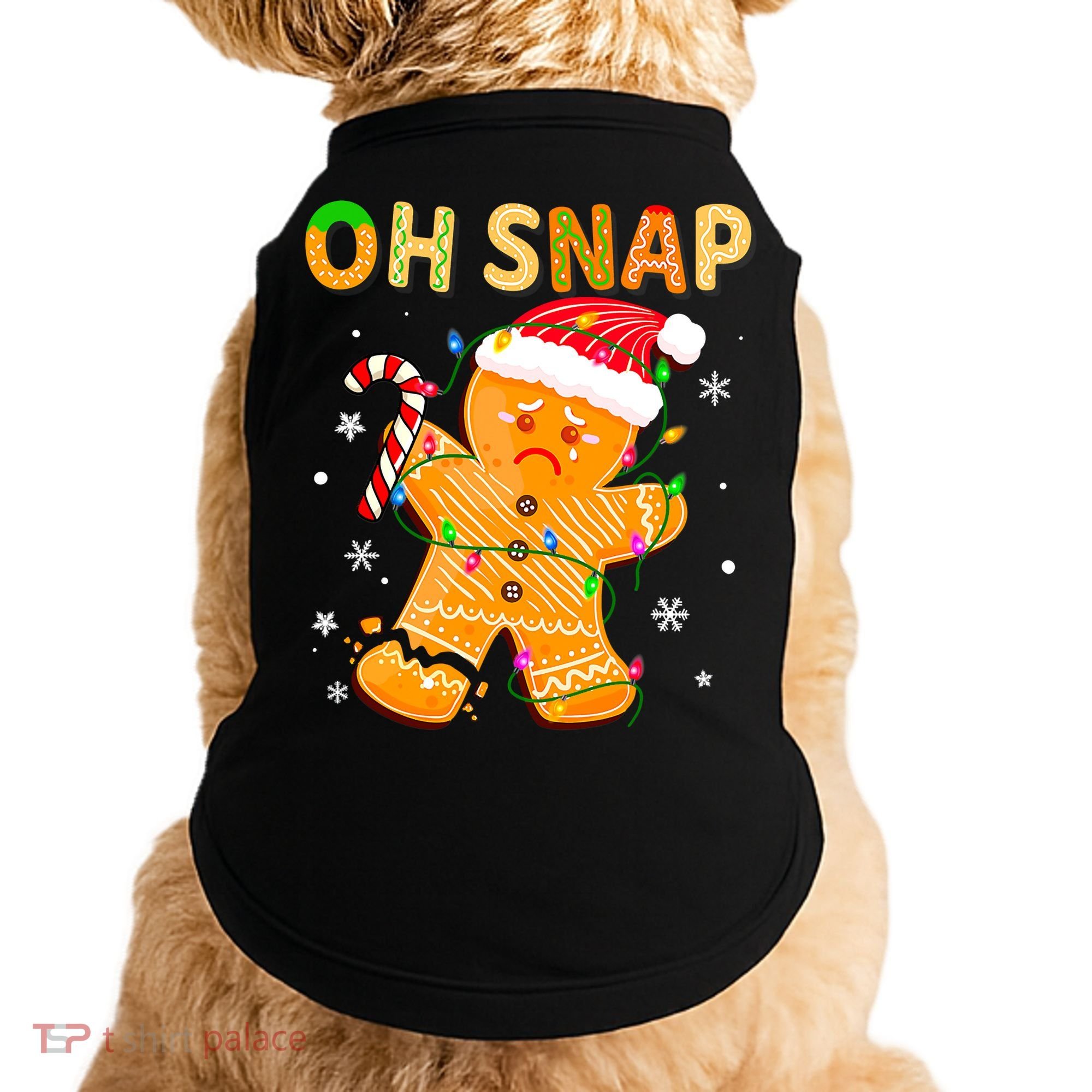 Oh Snap Gingerbread Man Christmas Cookie Costume Baking Team Doggie Tank