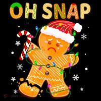 Oh Snap Gingerbread Man Christmas Cookie Costume Baking Team Doggie Tank thumb 4