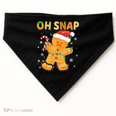 Oh Snap Gingerbread Man Christmas Cookie Costume Baking Team USA-Made Doggie Bandana