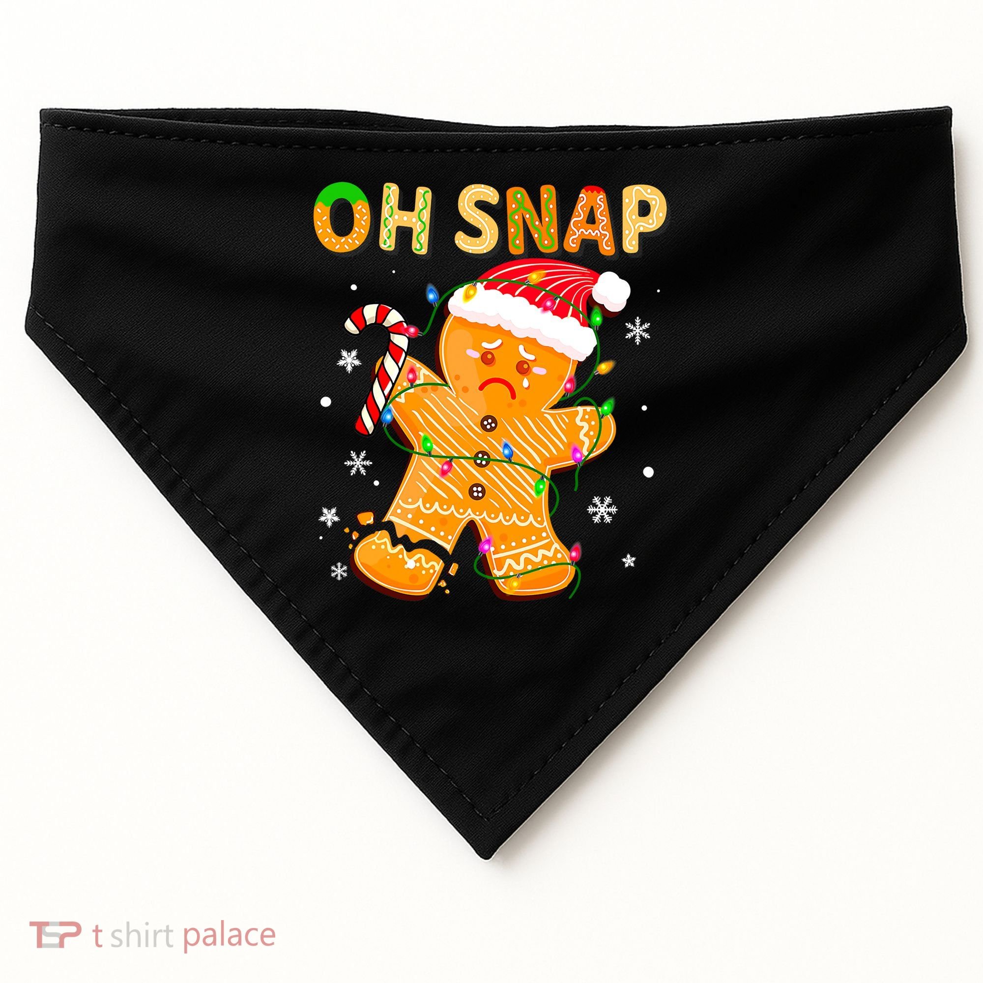 Oh Snap Gingerbread Man Christmas Cookie Costume Baking Team USA-Made Doggie Bandana
