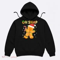 Oh Snap Gingerbread Man Christmas Cookie Costume Baking Team Hoodie thumb 0