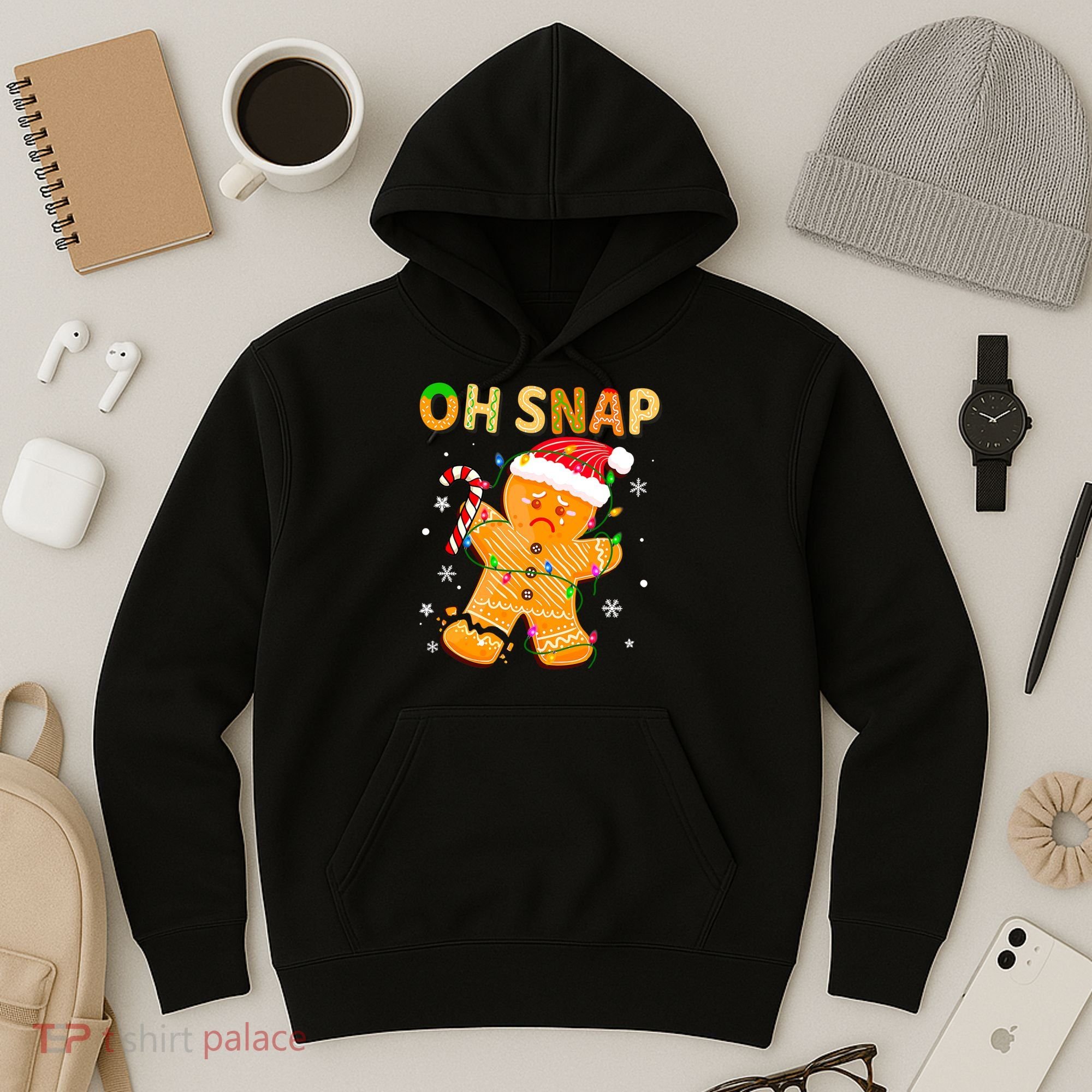Oh Snap Gingerbread Man Christmas Cookie Costume Baking Team Hoodie