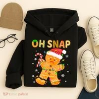 Oh Snap Gingerbread Man Christmas Cookie Costume Baking Team Hoodie thumb 4
