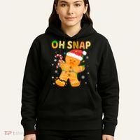 Oh Snap Gingerbread Man Christmas Cookie Costume Baking Team Hoodie thumb 5