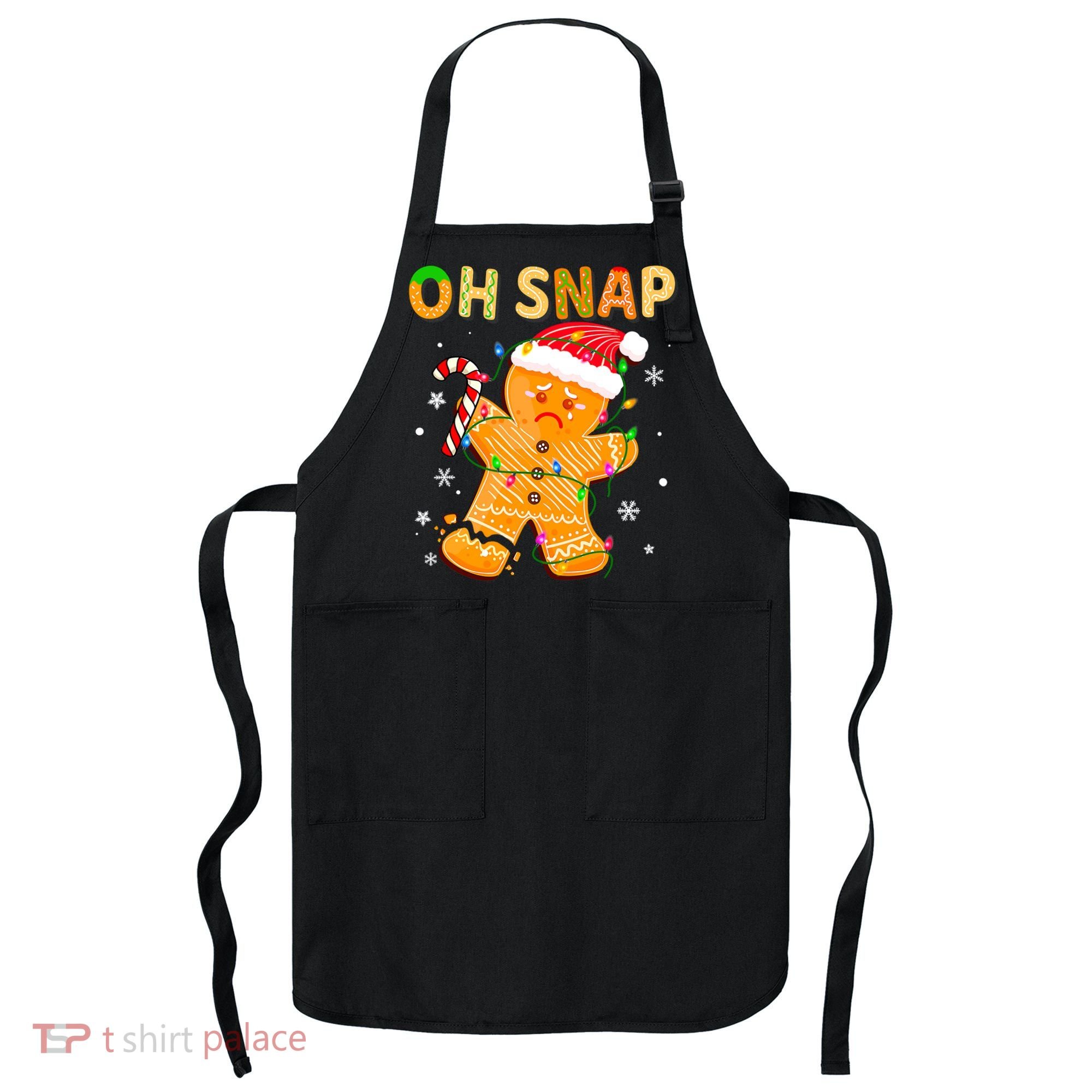 Oh Snap Gingerbread Man Christmas Cookie Costume Baking Team Apron