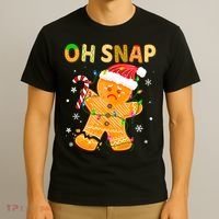Oh Snap Gingerbread Man Christmas Cookie Costume Baking Team T-Shirt thumb 3