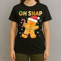 Oh Snap Gingerbread Man Christmas Cookie Costume Baking Team T-Shirt thumb 4