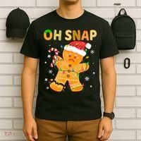 Oh Snap Gingerbread Man Christmas Cookie Costume Baking Team T-Shirt thumb 6