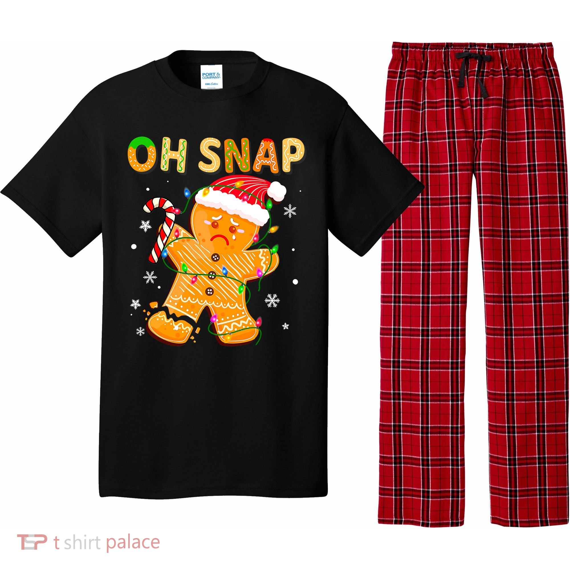 Oh Snap Gingerbread Man Christmas Cookie Costume Baking Team Pajama Set
