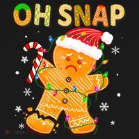 Oh Snap Gingerbread Man Christmas Cookie Costume Baking Team Polo thumb 3