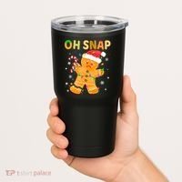 Oh Snap Gingerbread Man Christmas Cookie Costume Baking Team Tumbler thumb 2