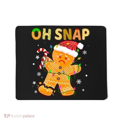 Oh Snap Gingerbread Man Christmas Cookie Costume Baking Team Mousepad