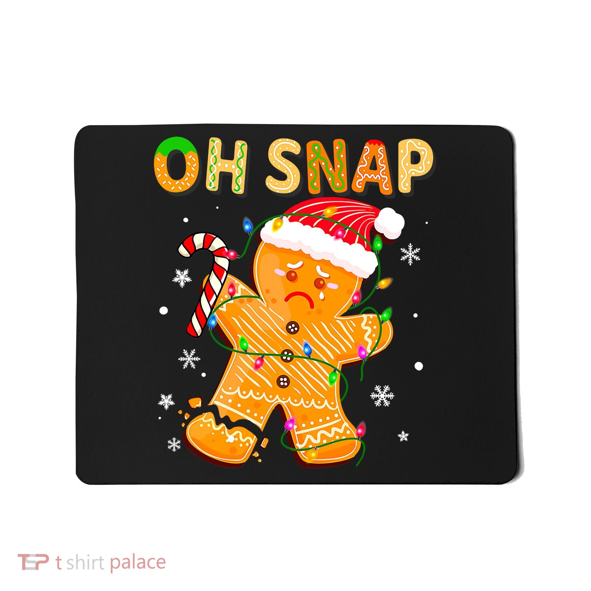 Oh Snap Gingerbread Man Christmas Cookie Costume Baking Team Mousepad