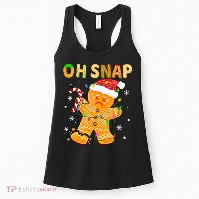 Oh Snap Gingerbread Man Christmas Cookie Costume Baking Team Women's Tank Top