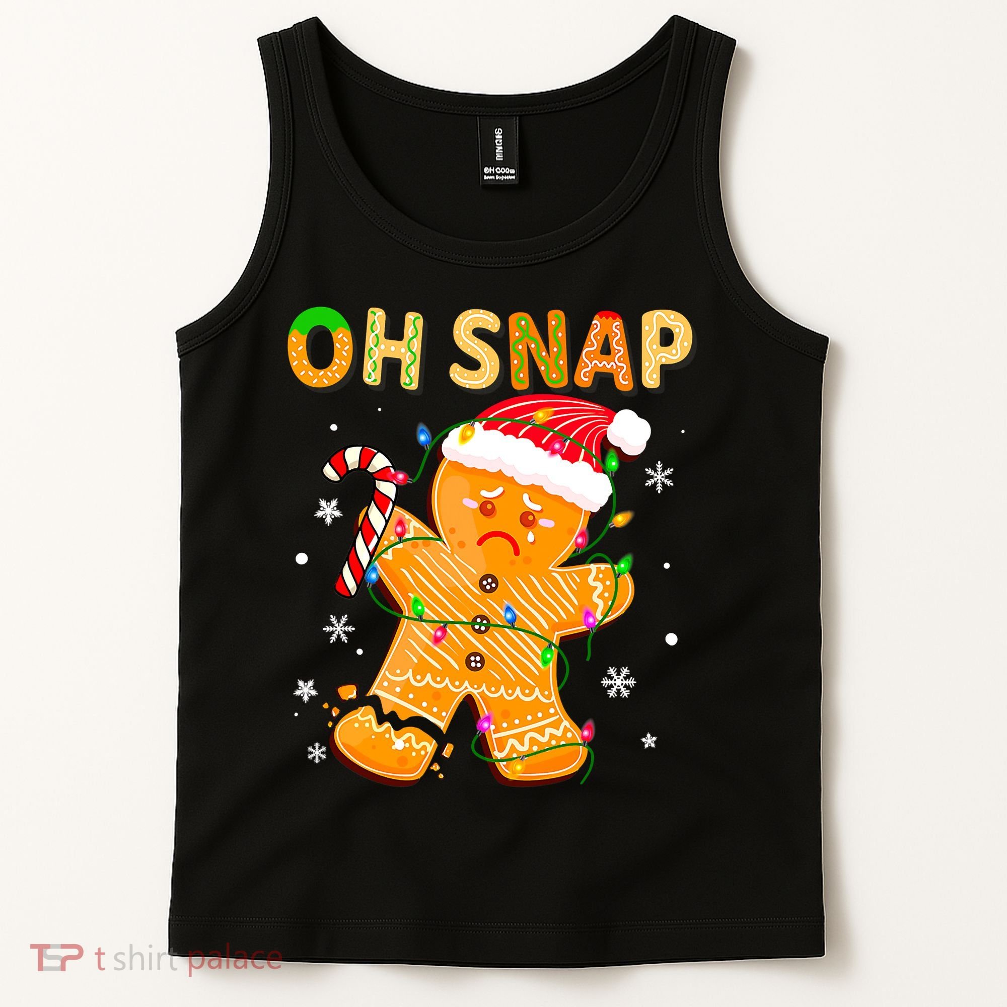 Oh Snap Gingerbread Man Christmas Cookie Costume Baking Team Tank Top