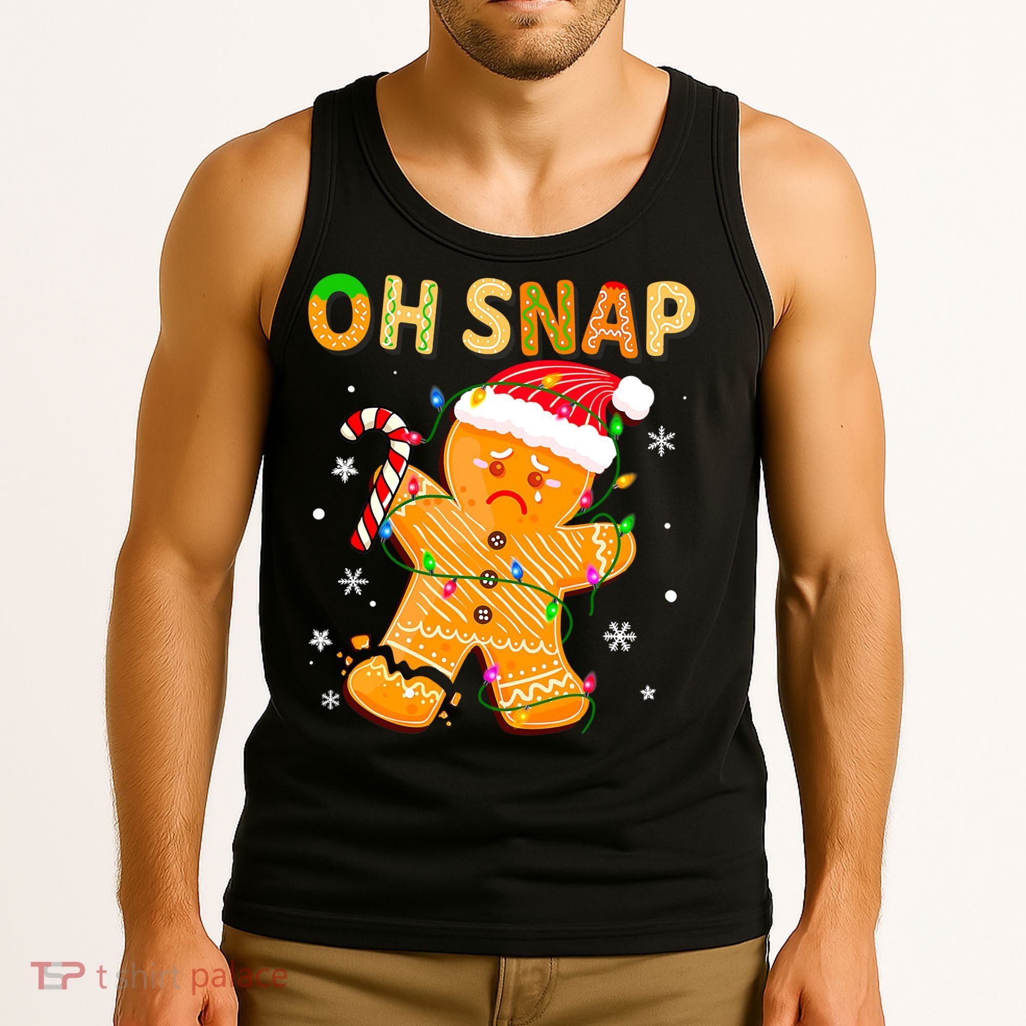 Oh Snap Gingerbread Man Christmas Cookie Costume Baking Team Tank Top