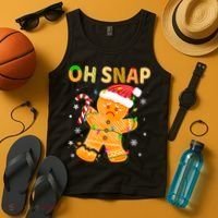 Oh Snap Gingerbread Man Christmas Cookie Costume Baking Team Tank Top thumb 4