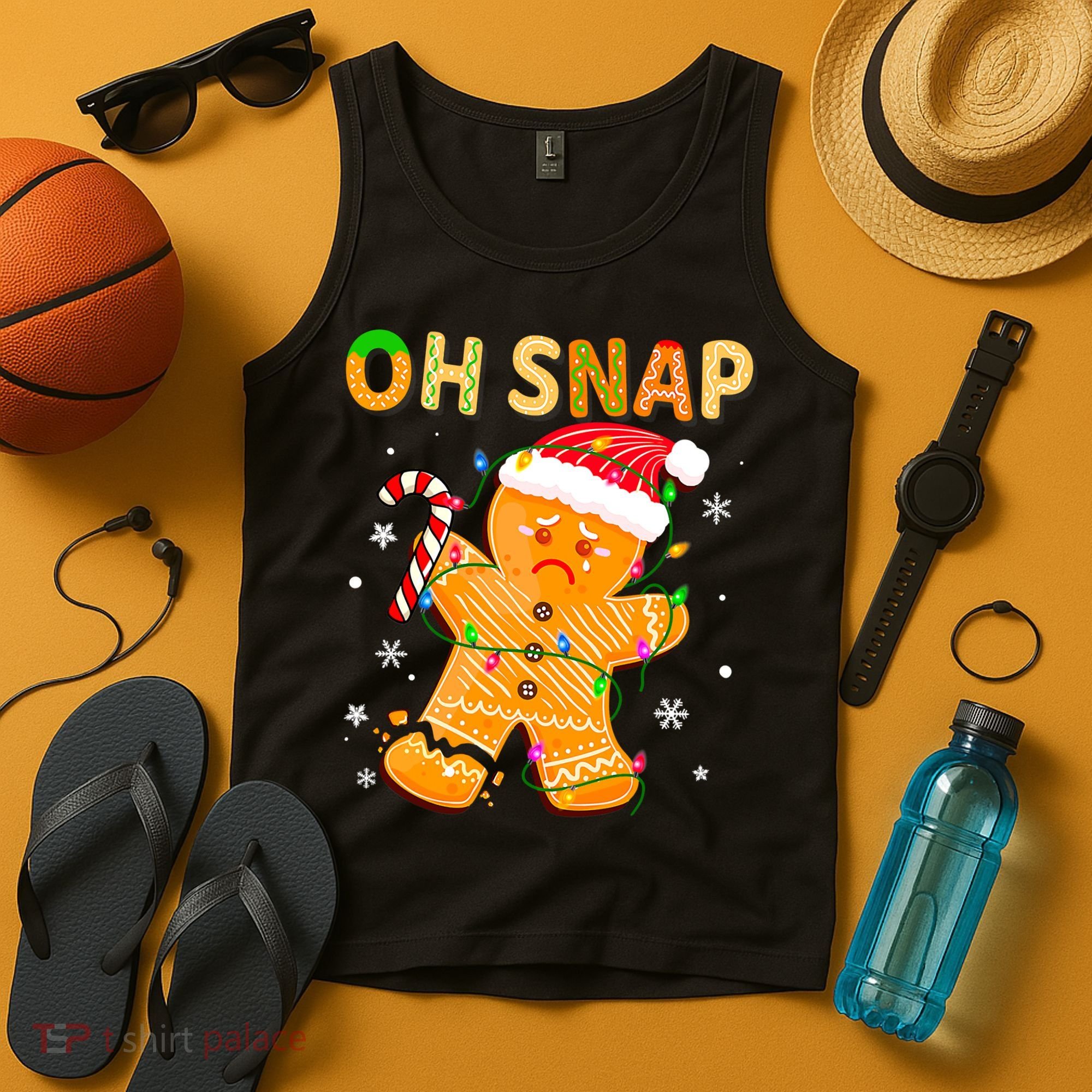 Oh Snap Gingerbread Man Christmas Cookie Costume Baking Team Tank Top