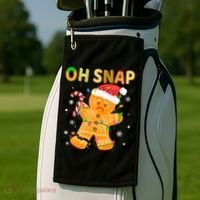 Oh Snap Gingerbread Man Christmas Cookie Costume Baking Team Golf Towel thumb 2