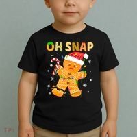 Oh Snap Gingerbread Man Christmas Cookie Costume Baking Team Toddler T-Shirt thumb 2